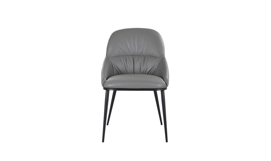 Jennifer Italia Kora Leather Chair With Metal Legs