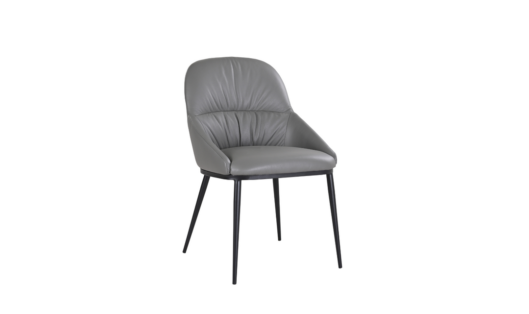 Jennifer Italia Kora Leather Chair With Metal Legs