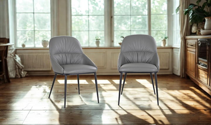 Jennifer Italia Kora Leather Chair With Metal Legs-jennifer furniture