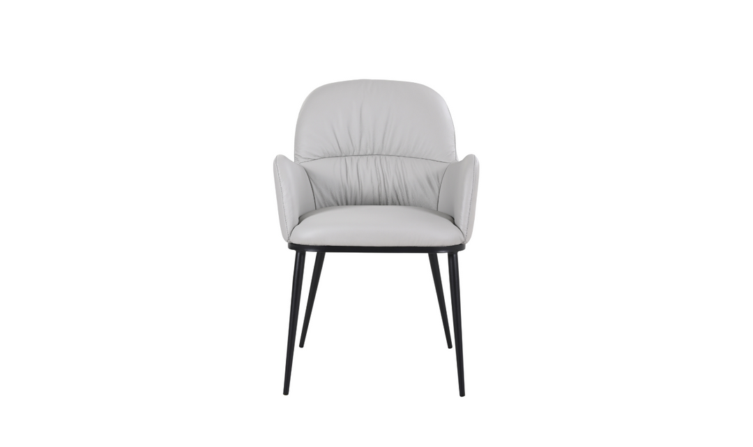 Jennifer Italia Kora Leather Chair With Metal Legs
