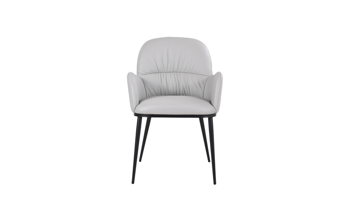 Jennifer Italia Kora Leather Chair With Metal Legs