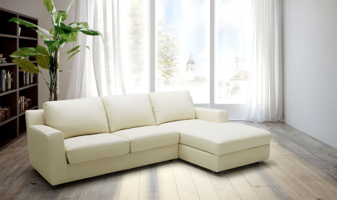 Jennifer Italia Long Island 3-Seater Leather Sectional Sleeper Sofa with Storage-Jennifer Furniture