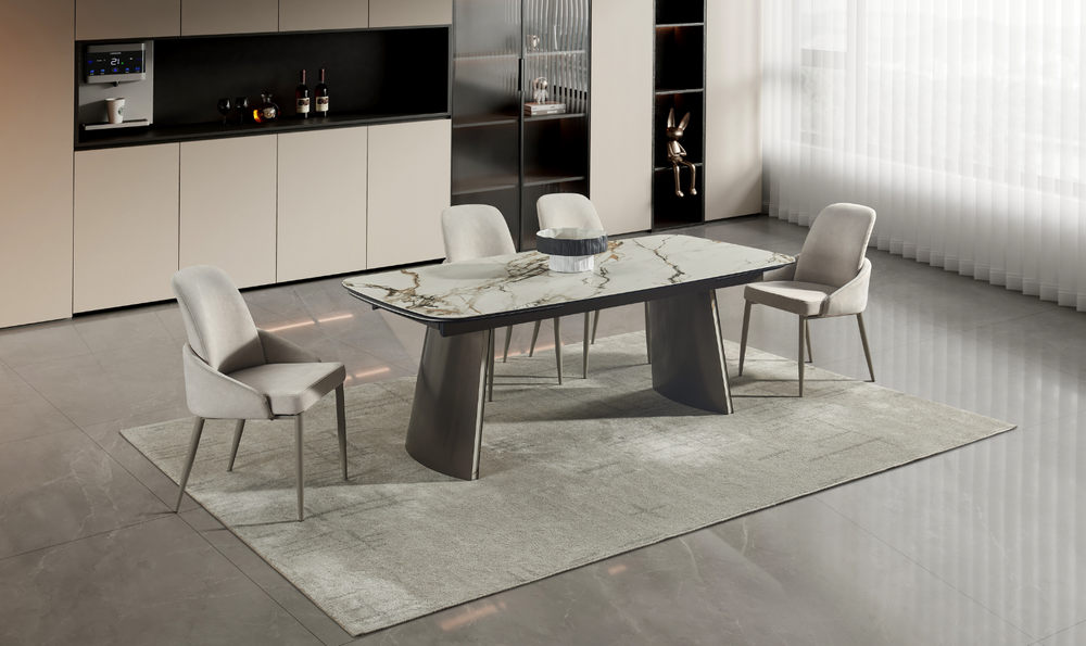 Jennifer Italia Madera Extendable Dining Table With Ceramic Top-jennifer  furniture