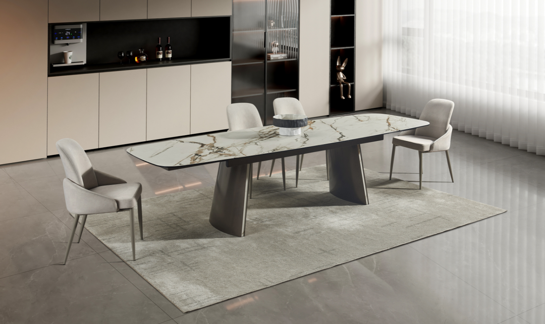 Jennifer Italia Madera Extendable Dining Table With Ceramic Top-jennifer  furniture