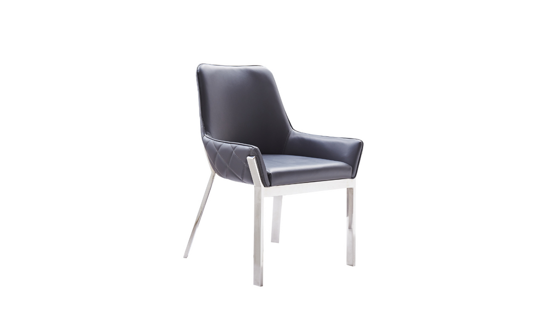 Jennifer Italia Miami Dining Chair in Leather With CNC Stiched Seats
