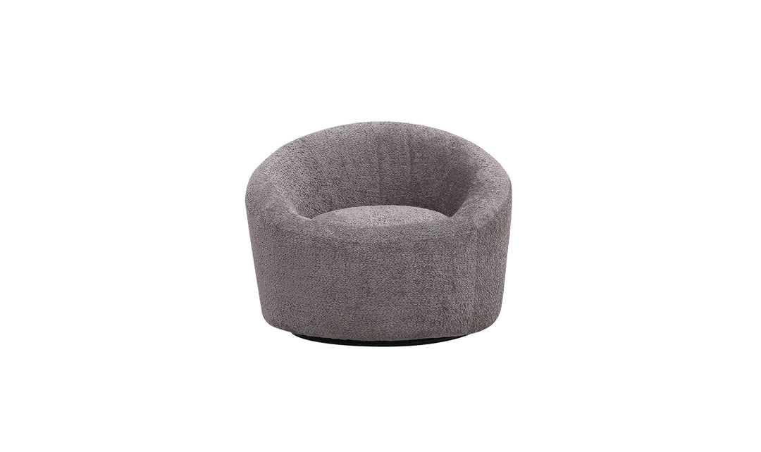 Jennifer Italia Moon Modern Sectional & Chair in Dark Grey Fabric