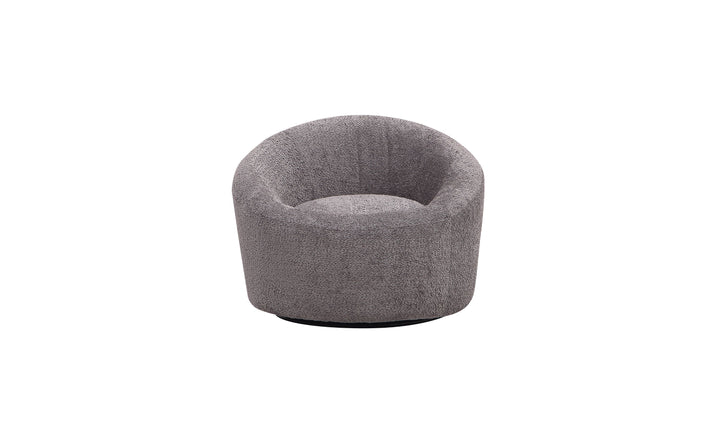 Jennifer Italia Moon Modern Sectional & Chair in Dark Grey Fabric