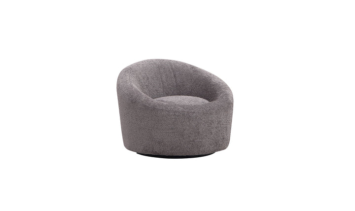 Jennifer Italia Moon Modern Sectional & Chair in Dark Grey Fabric