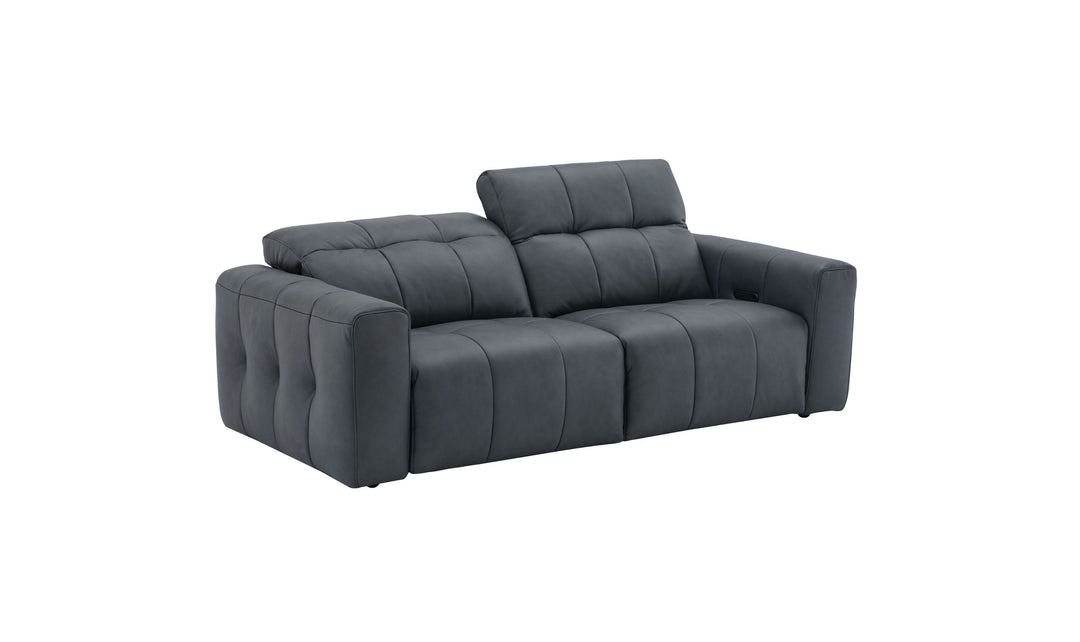 Jennifer Italia Prescott Leather Power Reclining Sofa Set with USB Ports