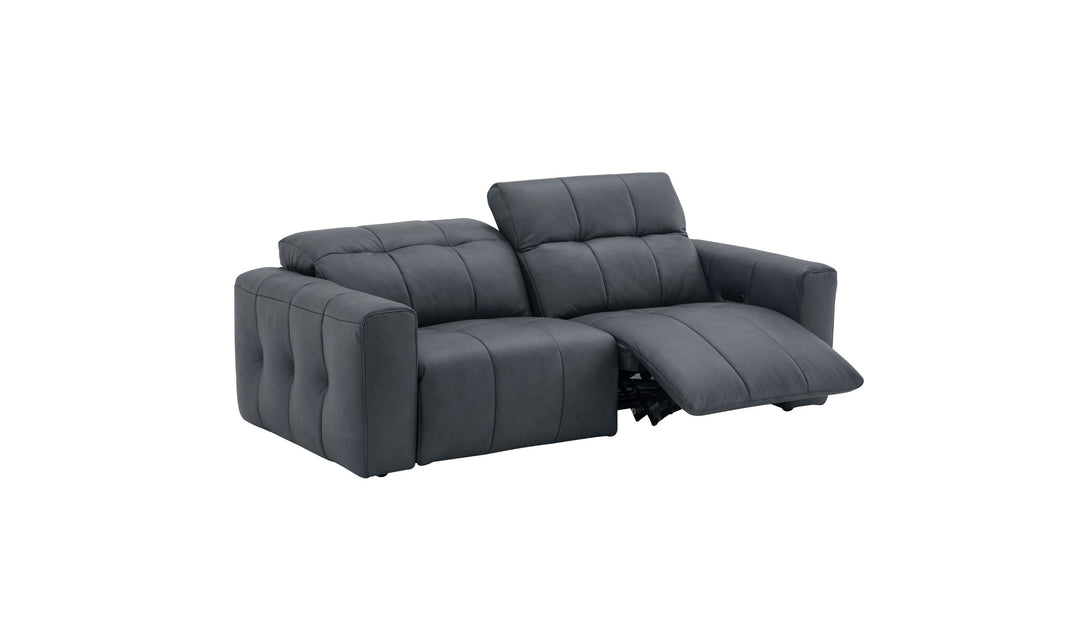 Jennifer Italia Prescott Leather Power Reclining Sofa Set with USB Ports