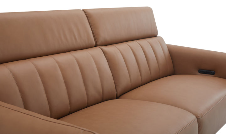 Jennifer Italia President Power Reclining Leather Sofa with USB Port
