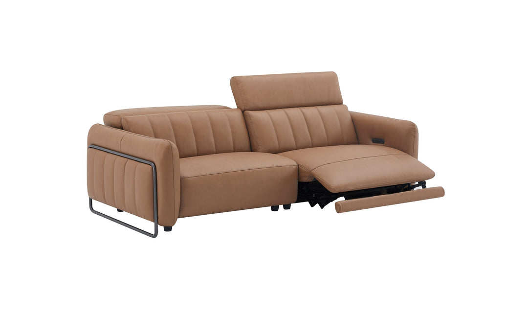 Jennifer Italia President Power Reclining Leather Sofa with USB Port