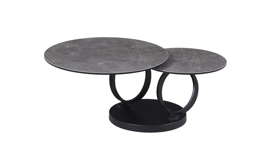 Jennifer Italia Rio Ipanema Round Coffee Table In Black