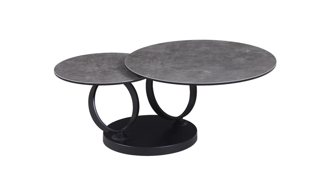 Jennifer Italia Rio Ipanema Round Coffee Table In Black