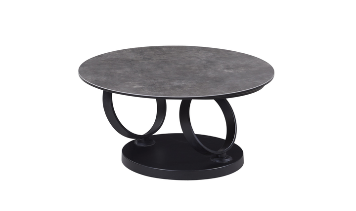 Jennifer Italia Rio Ipanema Round Coffee Table In Black