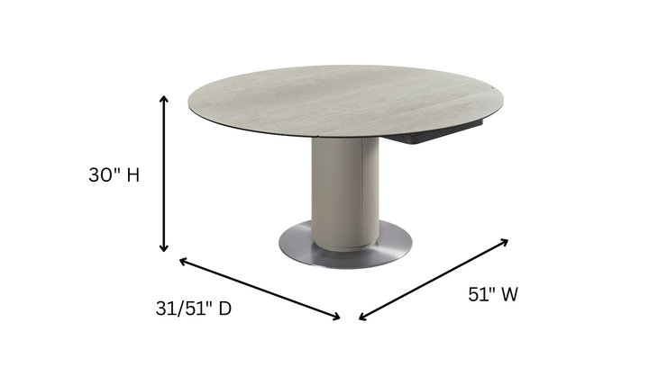 Jennifer Italia Togo Dining Set with 2 Extendable Leaf Table