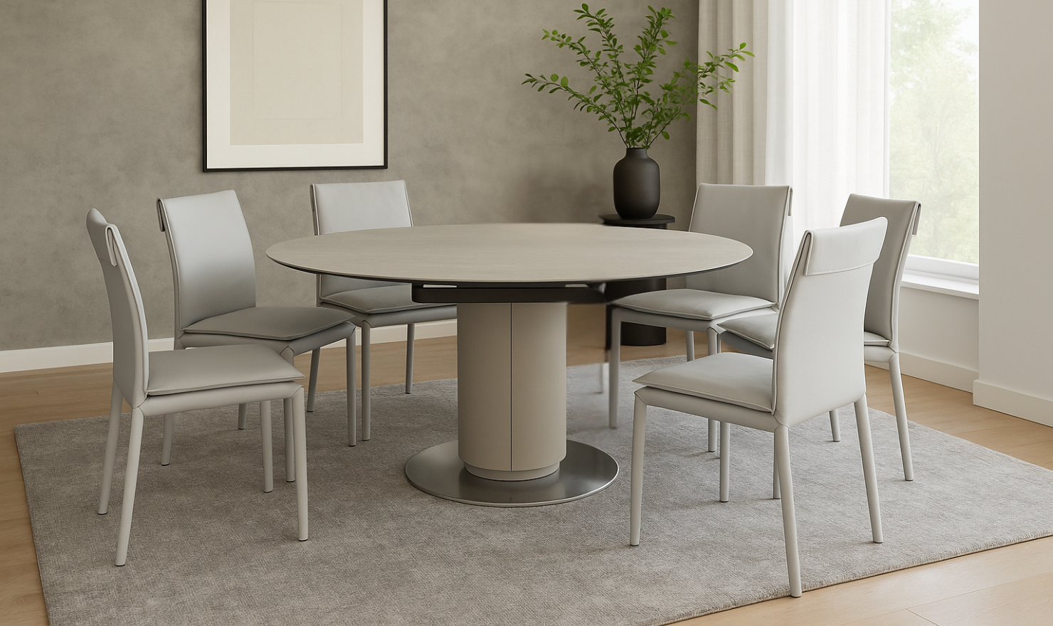 Jennifer Italia Togo Dining Set with 2 Extendable Leaf Table-jennifer furniture