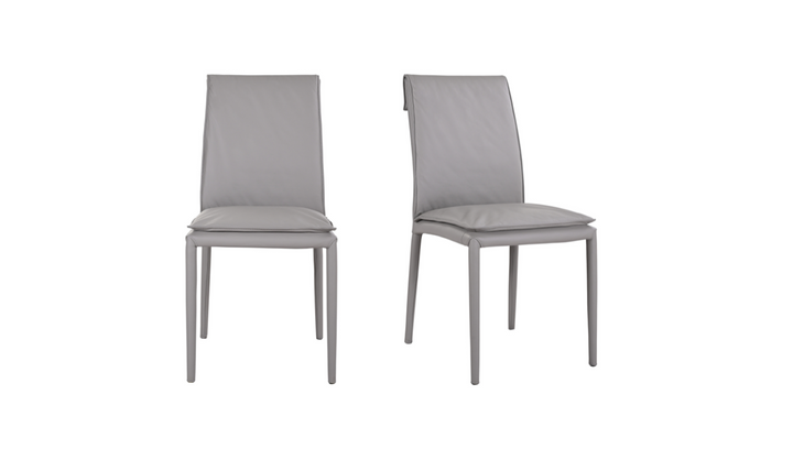 Jennifer Italia Togo Leather Dining Chair With Metal Legs (Set of 2)-jennifer furniture