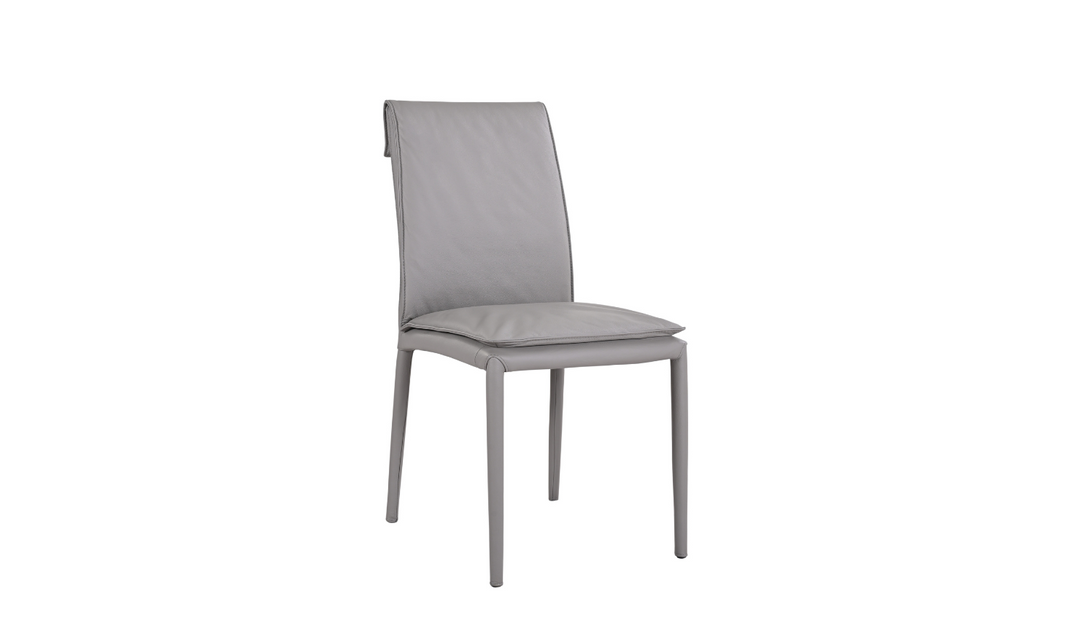 Jennifer Italia Togo Leather Dining Chair With Metal Legs (Set of 2)