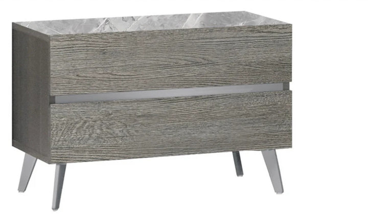 Jennifer Italia Victoria 2- Drawers Premium Nightstand In Light Gray-Jennifer Furniture