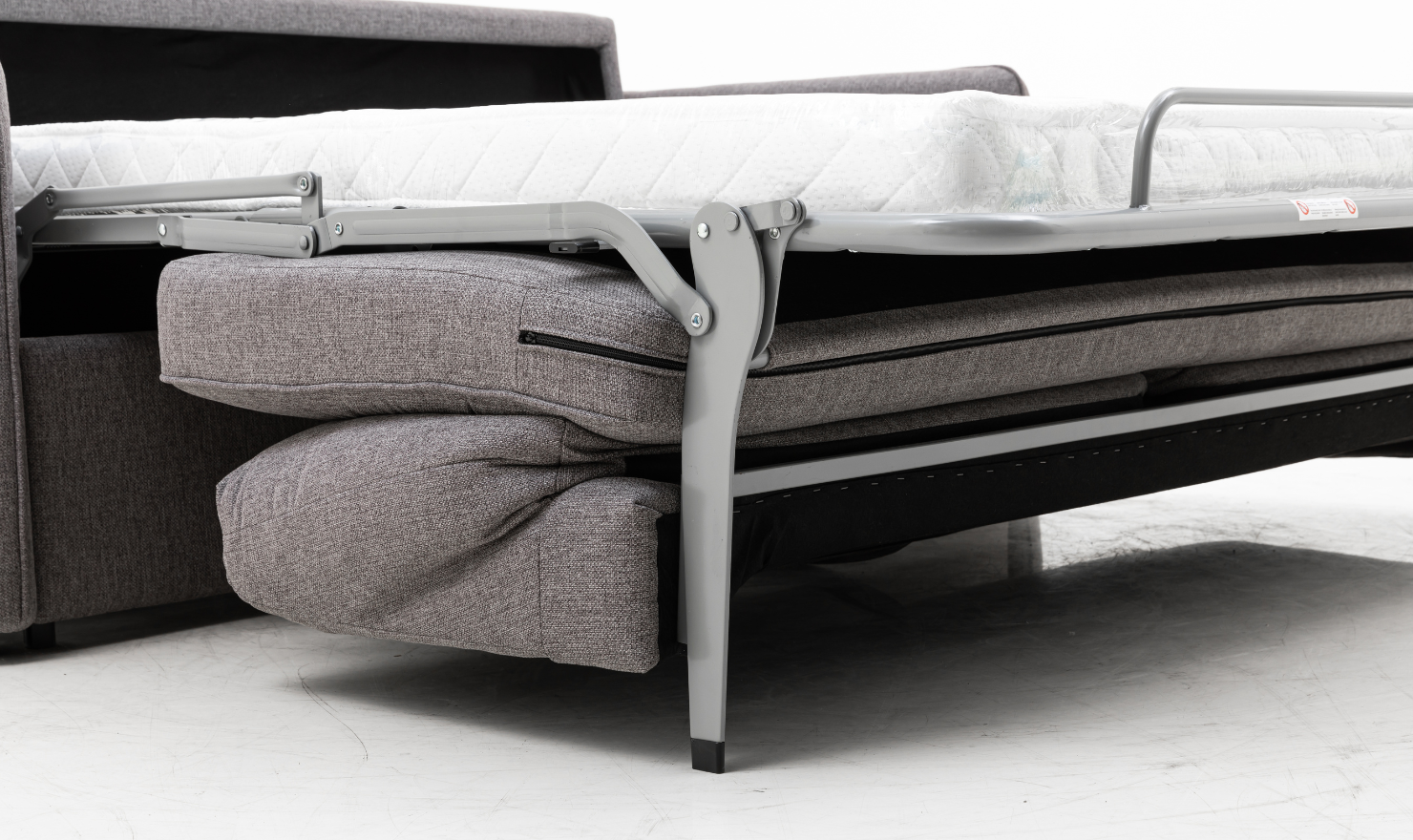 Jennifer Smart Gray Queen Sleeper Sofa With Memory Foam Mattress