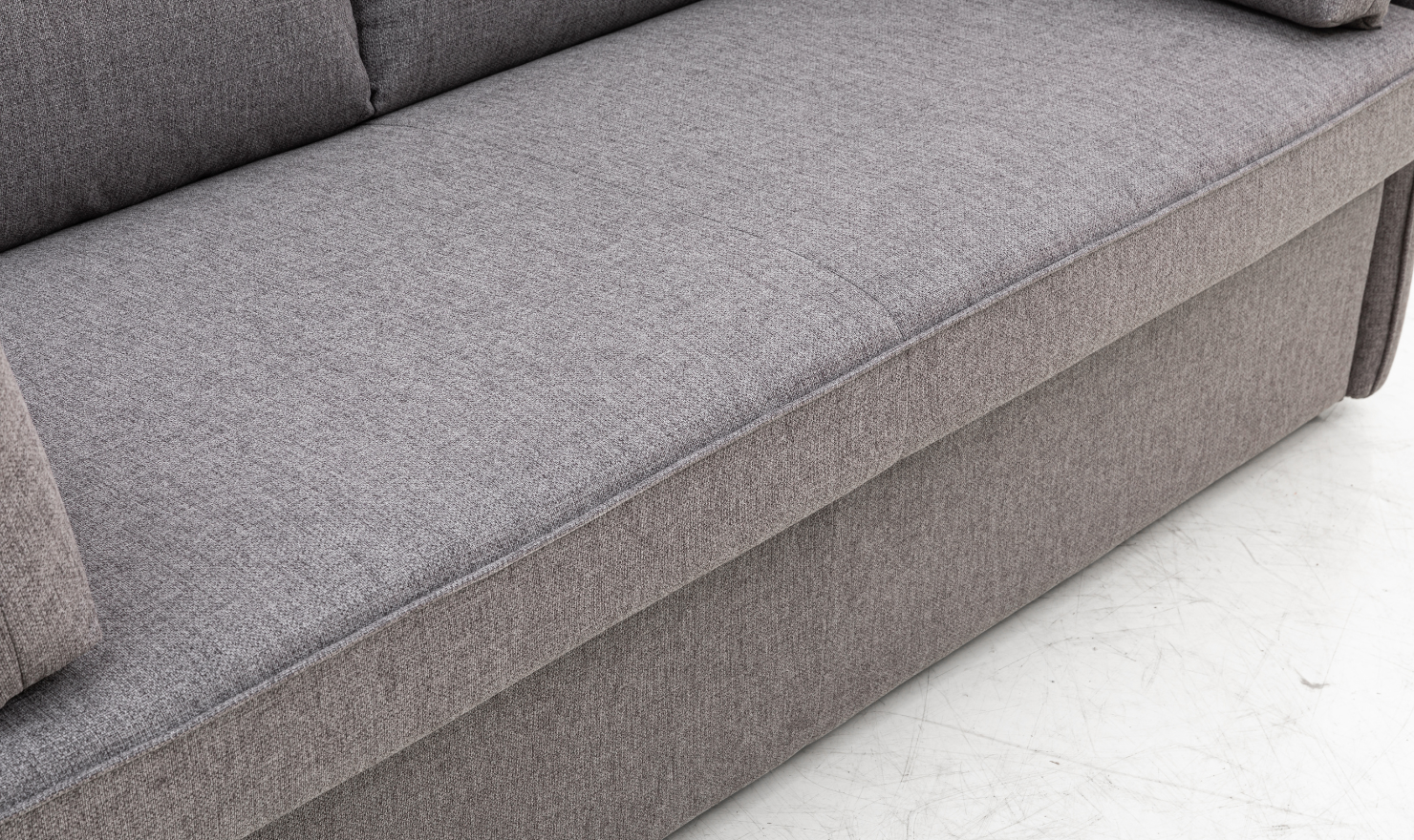 Jennifer Smart Gray Queen Sleeper Sofa With Memory Foam Mattress
