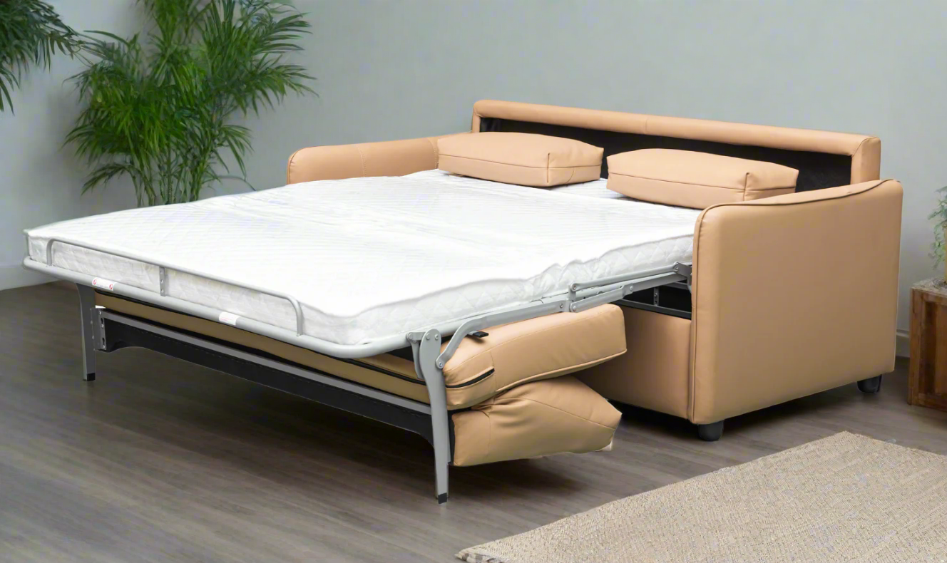 Jennifer Smart 2-Seater Leather Queen Sleeper Sofa