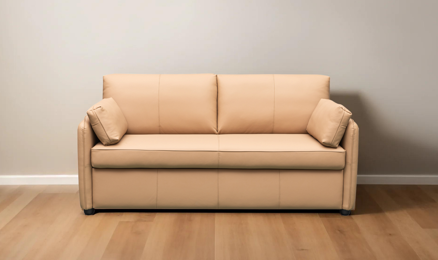 Klaussner Jennifer Smart 2-Seater Leather Queen Sleeper Sofa