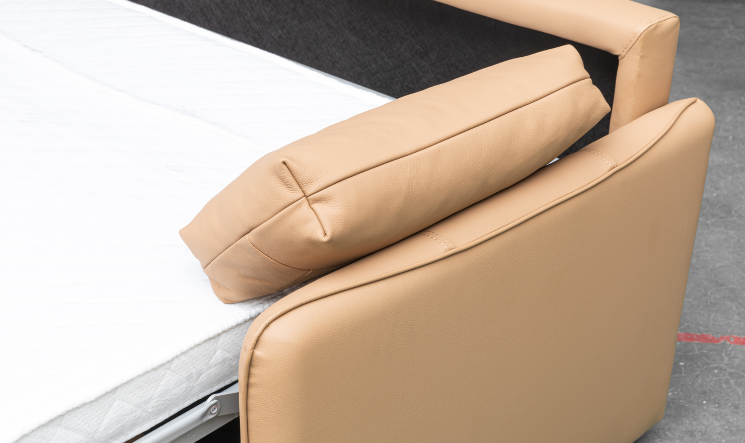 Jennifer Smart 2-Seater Leather Queen Sleeper Sofa