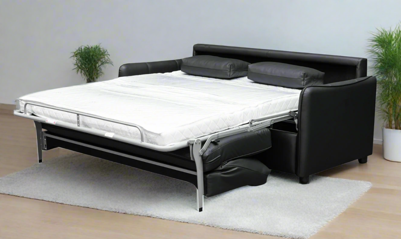Jennifer Smart 2-Seater Leather Queen Sleeper Sofa