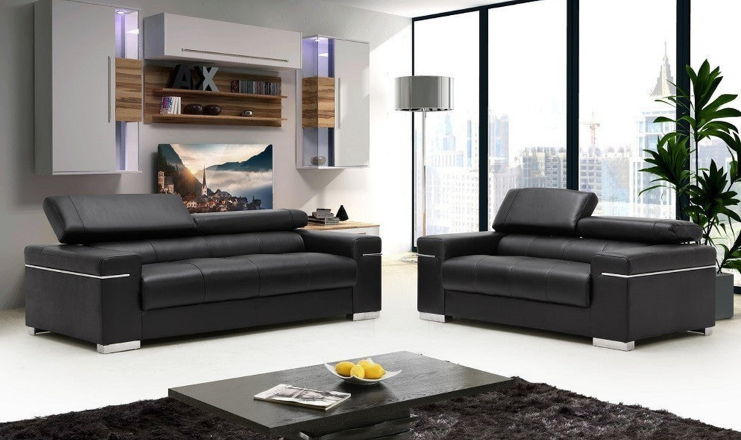 Jennifer Italia Improviste 3-Seater Leather Sofa with Adjustable Headrest