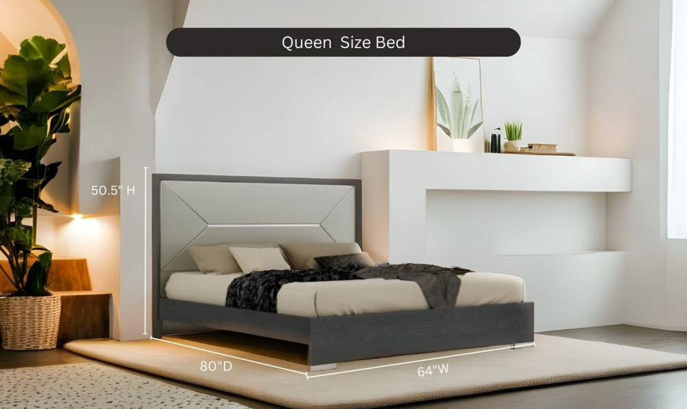 Monte Leone King/Queen Size Bed Bedroom Set- Jennifer Furniture