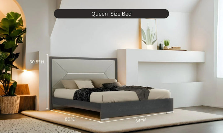 Monte Leone King/Queen Size Bed Bedroom Set- Jennifer Furniture