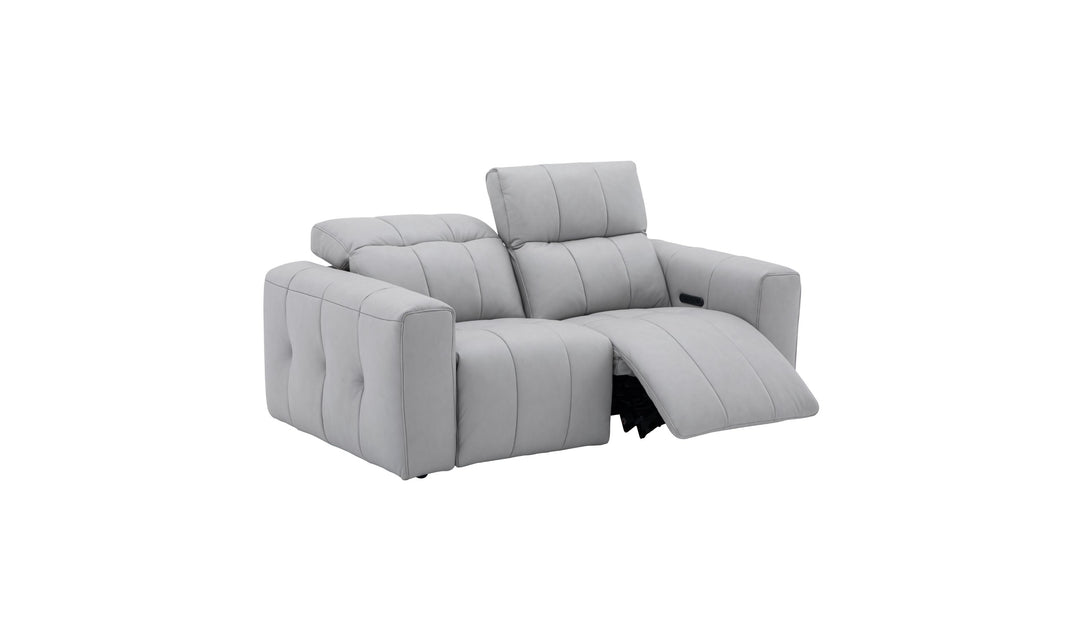 Jennifer Italia Prescott Leather Power Reclining Sofa Set with USB Ports