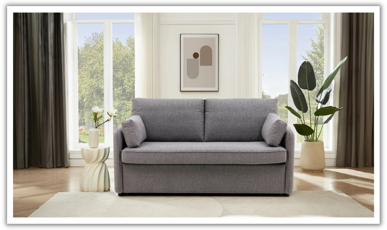 Jennifer Smart Queen Sleeper Sofa With Memory Foam Mattress