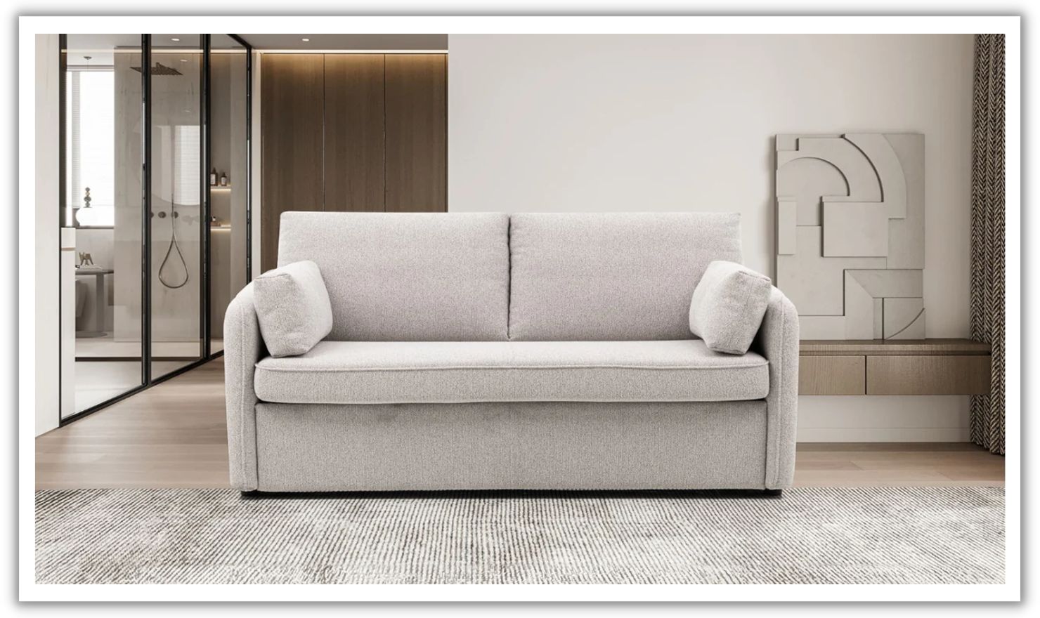 Jennifer Smart Queen Sleeper Sofa With Memory Foam Mattress