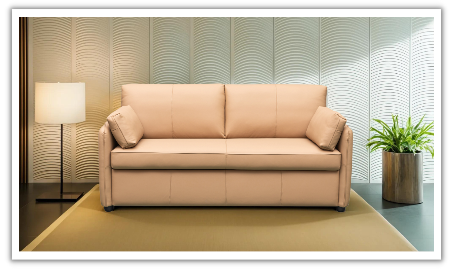 Klaussner Jennifer Smart 2-Seater Leather Queen Sleeper Sofa