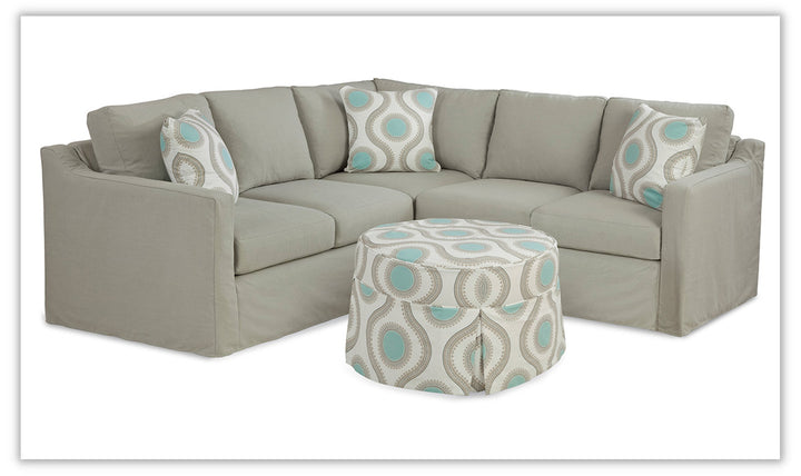 Four Seasons Jordan L-Shaped Slipcover Modular Sectional Sofa