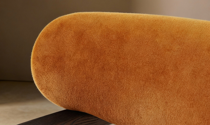 Klaussner Velyx Dirty Orange Leather Arm Chair