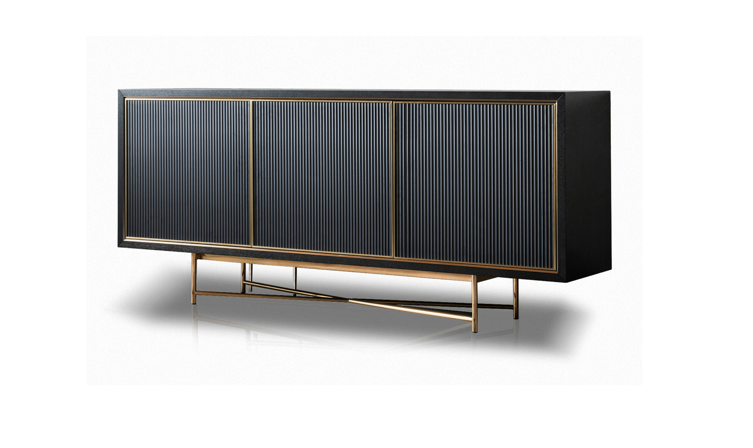 Klaussner Armadio Black Sideboard Cabinet in Wood