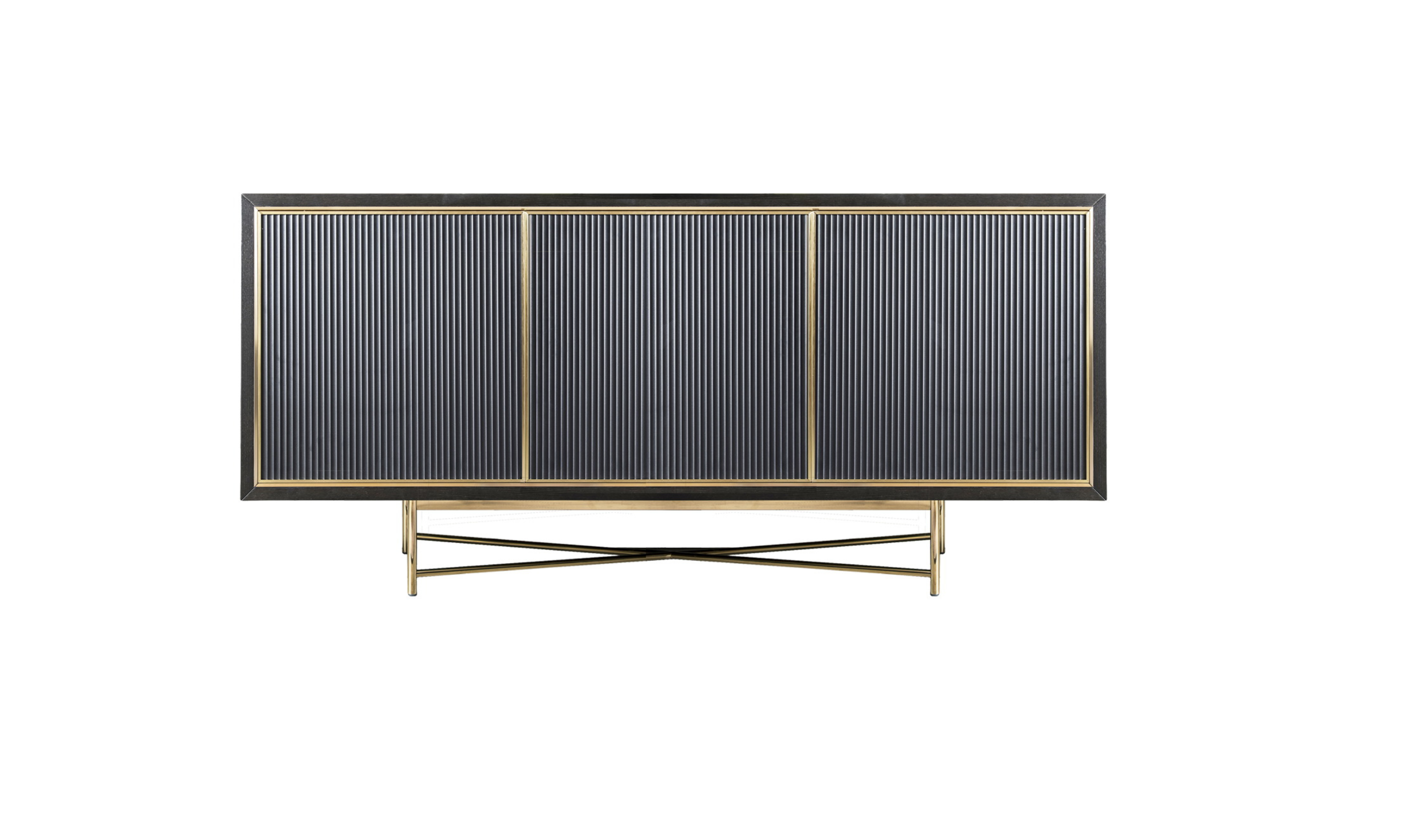 Klaussner Armadio Black Sideboard Cabinet in Wood