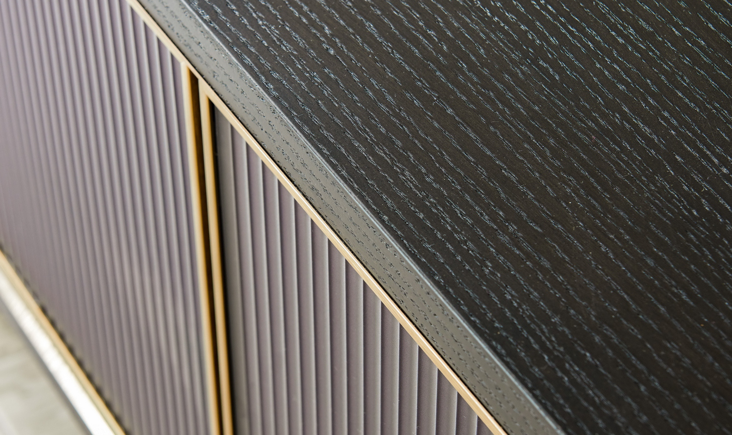 Klaussner Armadio Black Sideboard Cabinet in Wood
