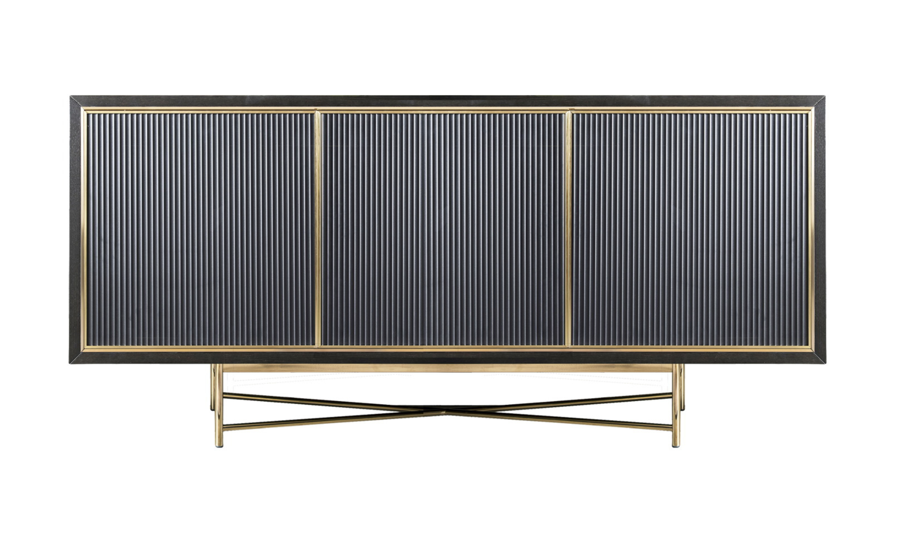 Klaussner Armadio Black Sideboard Cabinet in Wood