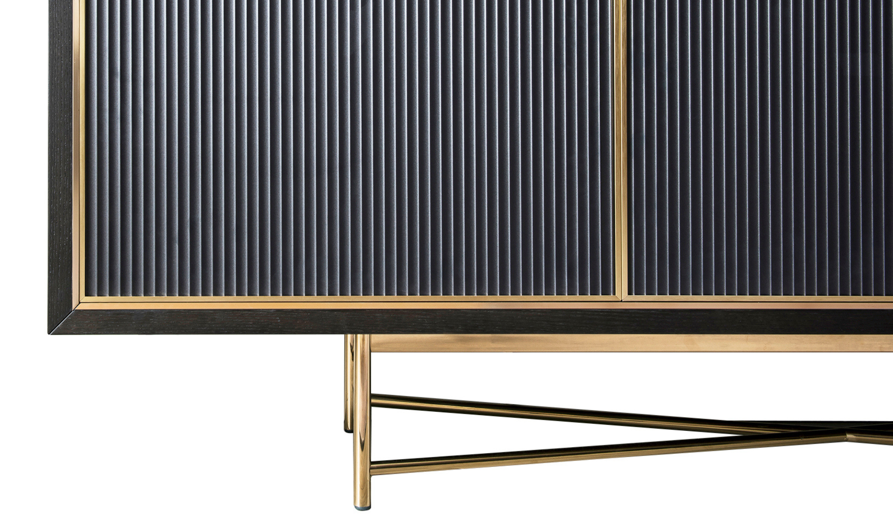 Klaussner Armadio Black Sideboard Cabinet in Wood