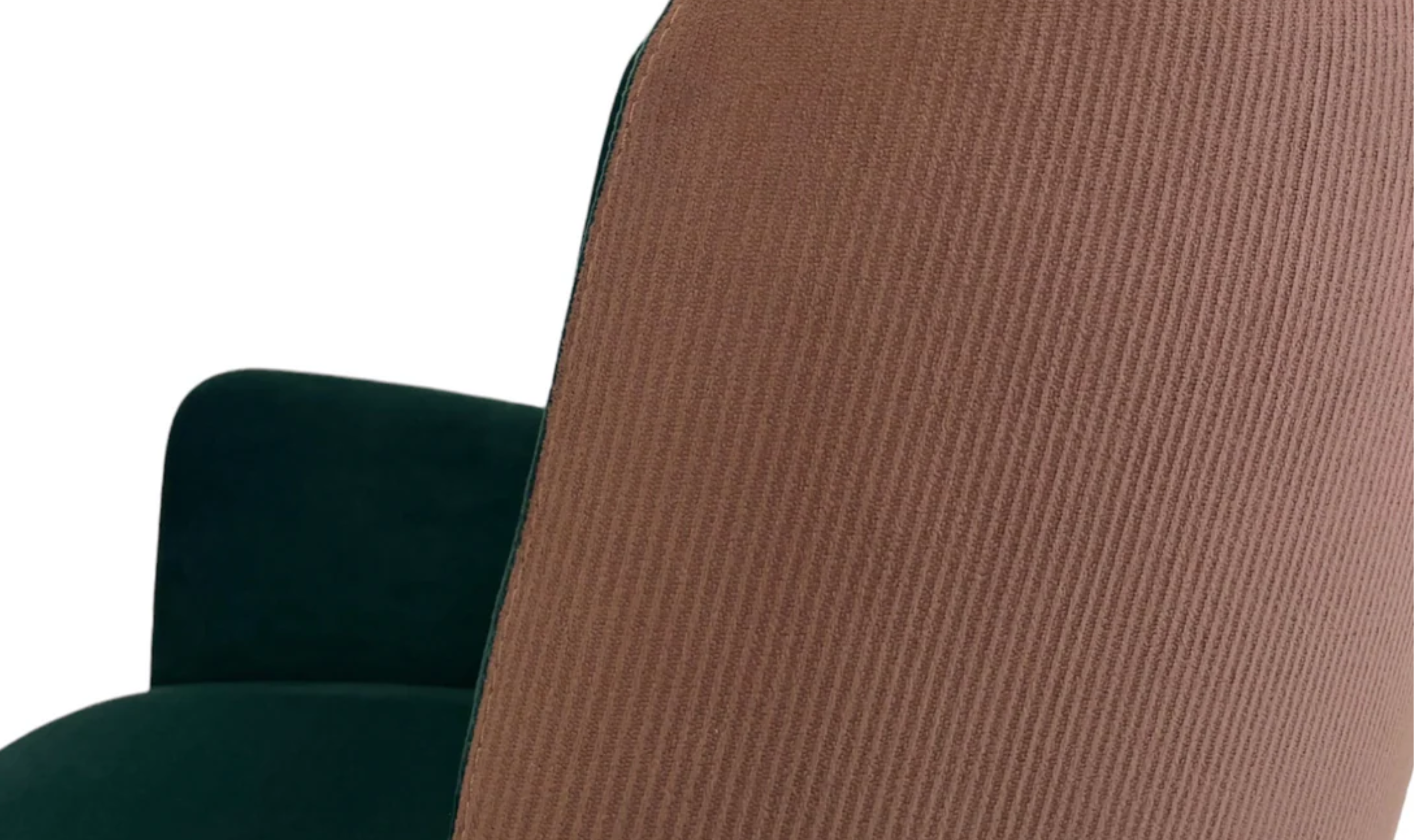 Klaussner Zavra Coffee Leisure Fabric Chair with Slim Metal legs