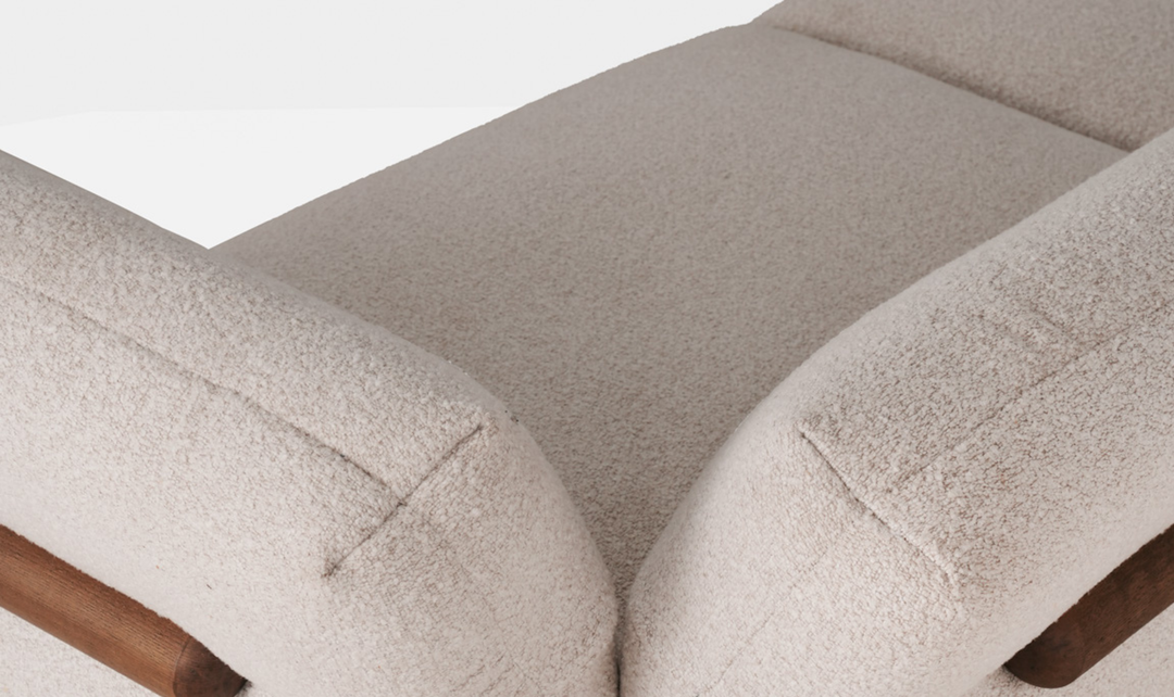 Klaussner Rilasso White Fabric Sofa