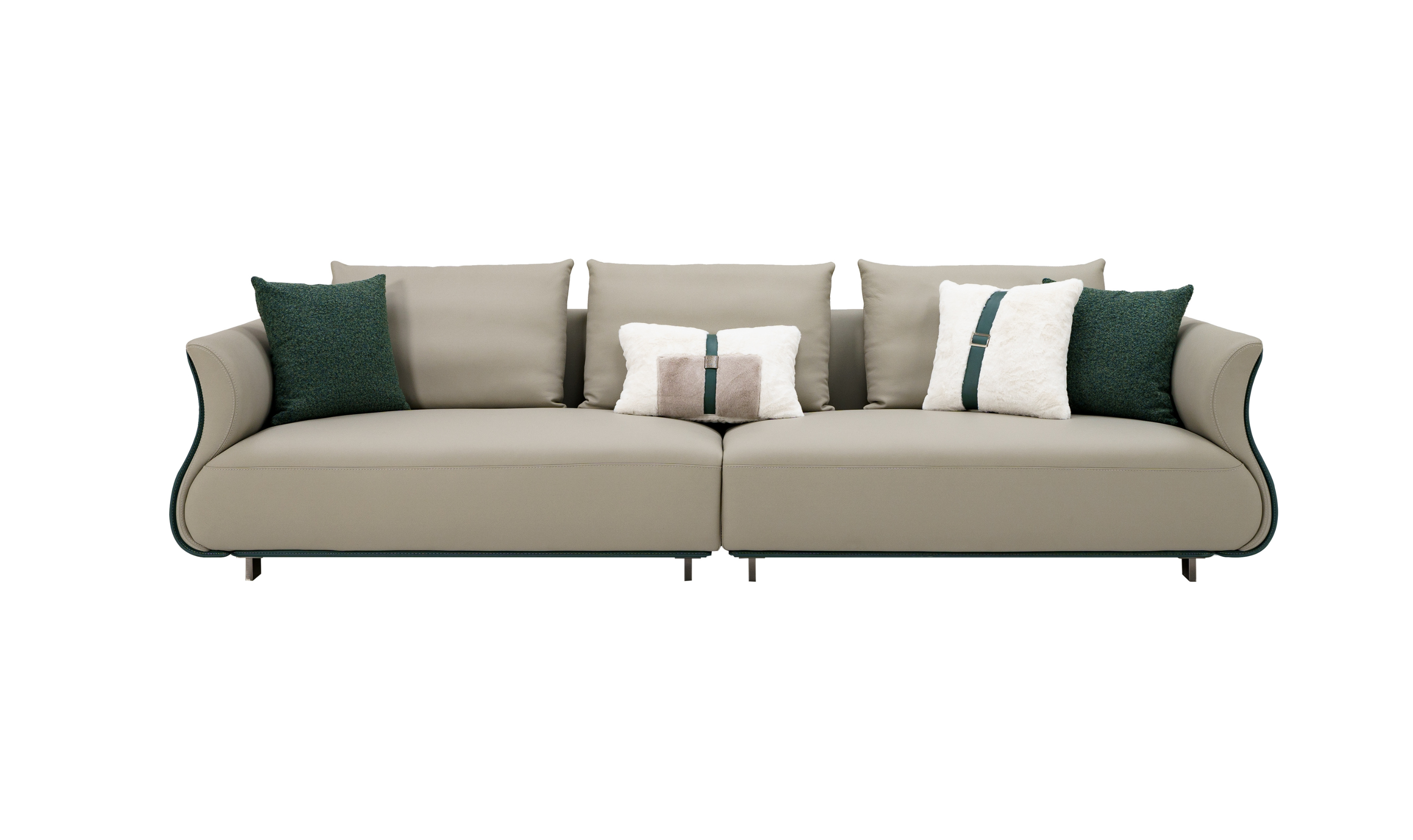 Klaussner Reverie 4-Seater Beige Leather Sofa