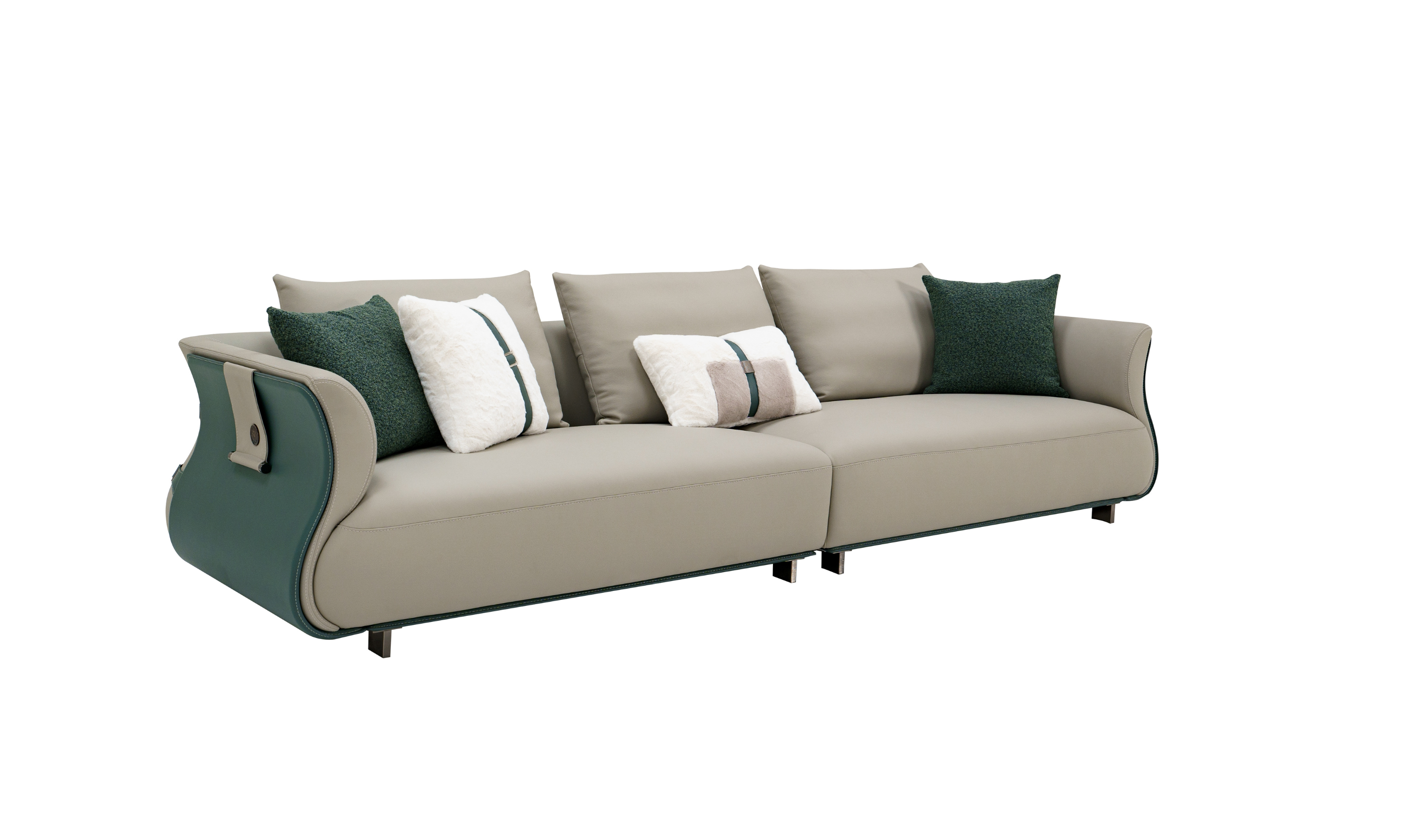 Klaussner Reverie 4-Seater Beige Leather Sofa