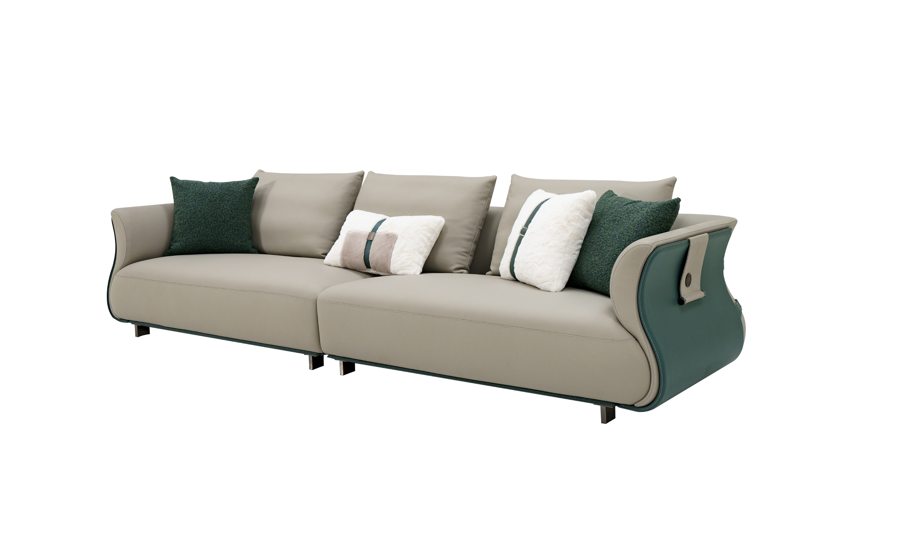Klaussner Reverie 4-Seater Beige Leather Sofa