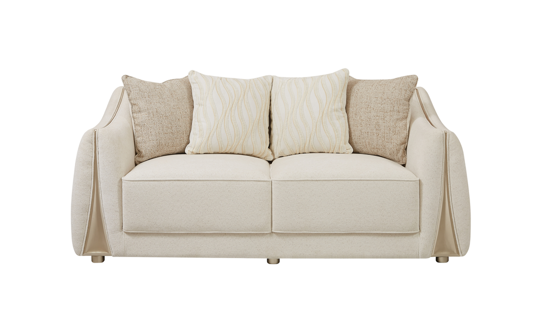 Klaussner Amarylis Loveseat in Champagne Gold Finish